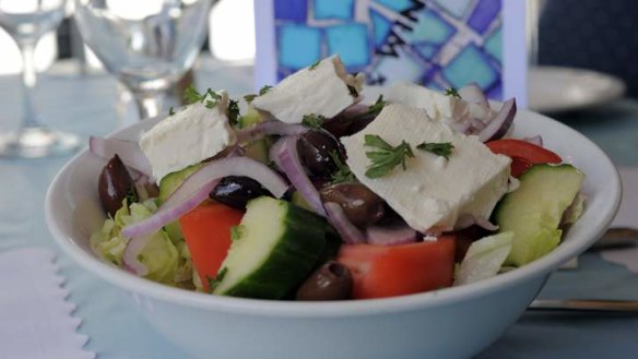 Greek salad at O'Stratos.
