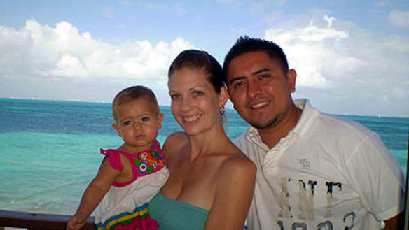 Australian Brooke Skuse with husband Francisco Chavez and their  daughter, Kayli.