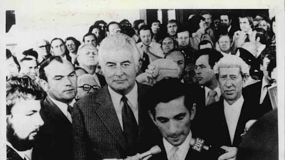 Gough Whitlam on the day of the Dismissal as Prime Minister on November 11, 1975.