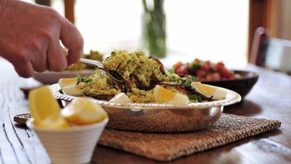 Diana Lampe cooks kedgeree with Bombay potatoes and kachumber salad.