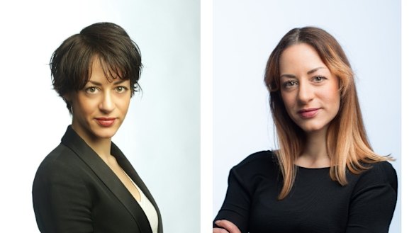 Melissa Singer with short hair in 2014 (left), and now.