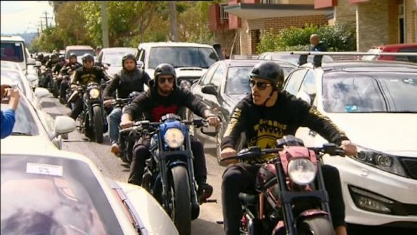 A motorcade accompanied the wedding procession through the streets of Auburn.