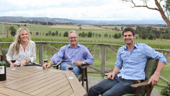 On the wine map: Claire,  David  and winemaker Sam Middleton are focused on keeping the winery thriving  for future generations.