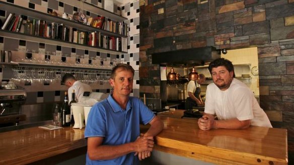 Shared philosophy: Winemaker Tom Carson (left) and chef Scott Pickett.