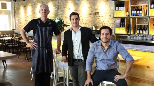 Phoenix chef Nick Alexis with owners Alex and William Cooney.