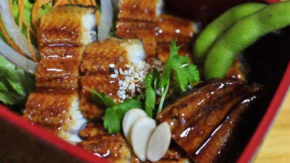 Unagi kabayaki: sweet grilled eel.