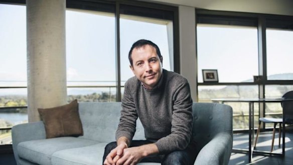 A new start: Adam Boland at his apartment in NewActon.