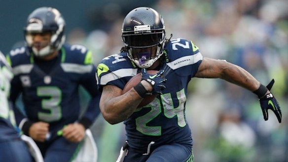 Beast mode: Seattle running back Marshawn Lynch.
