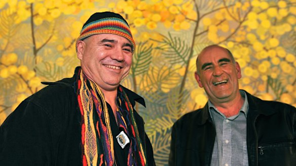 Mal McKimmie (left) took <i>The Age</i> poetry prize and James Boyce won book of the year for <i>1835: The Founding of Melbourne and the Conquest of Australia</i>.