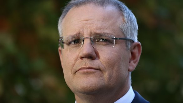 Treasurer Scott Morrison addresses the media during a doorstop interview ahead of Budget day.
