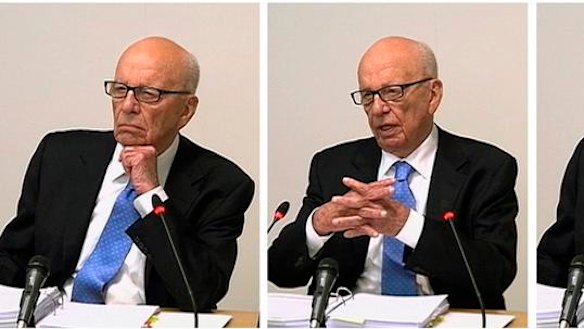 Questioned by Robert Jay QC ... News Corporation Chief Executive and Chairman, Rupert Murdoch, speaking at the Leveson Inquiry into the culture, practices and ethics of the media, at the High Court in London.