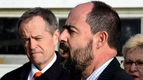Labor leader Bill Shorten and Labor MP Ross Hart. 