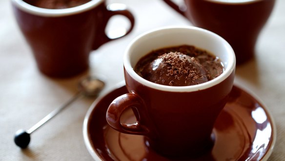 Rich chocolate affogato. 