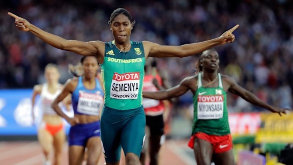 Semenya covets 'the double': gold in the 800m and 1500m track events. 