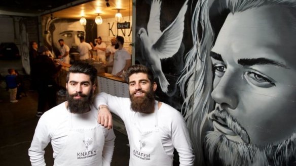 Bearded bakers: AJ and Joey El-Issa of Knafeh Bakery.