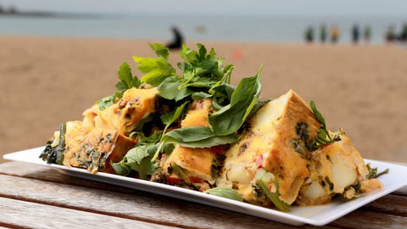Vegetable frittata features on the lunch menu.