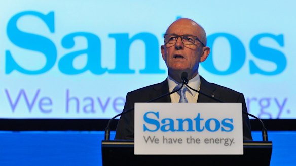 Santos chairman Peter Coates is another company leader facing a shareholder resolution.