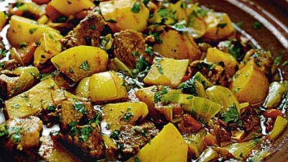 Veal and potato tagine
