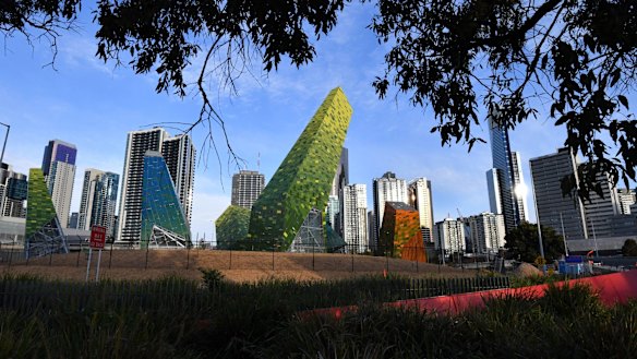 Habitat-Filter, a sculpture at the corner of Sturt and Miles streets, Southbank.