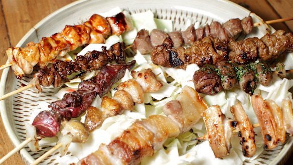 Chaco Bar's yakitori skewers.