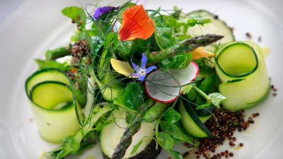 Zucchini and asparagus salad.