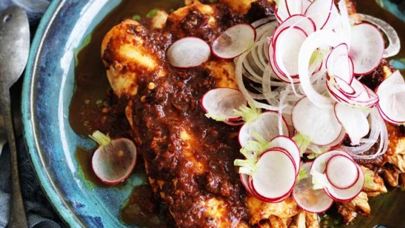 Neil Perry's chicken enchiladas.