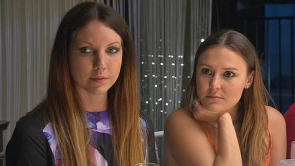 Chloe and Kelly during their time on My Kitchen Rules in 2014.
