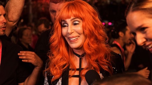 American singer Cher at the Sydney Mardi Gras.