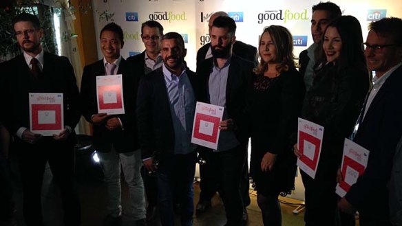 Some of the award winners at the Brisbane Times Good Food Guide launch.