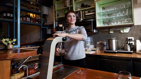 No trouble brewing: Hannah Dupree prepares an infusion at her Collingwood cafe, Storm in a Teacup.