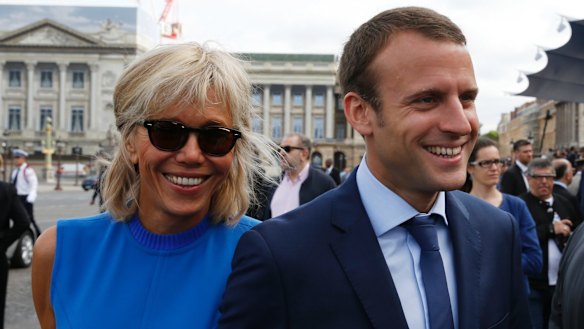 Brigitte with her husband Emmanual Macron.