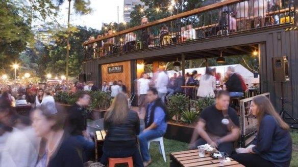 Yalumba's two-storey converted shipping container will be a big attraction at the  WAtoday Night Noodle Markets.