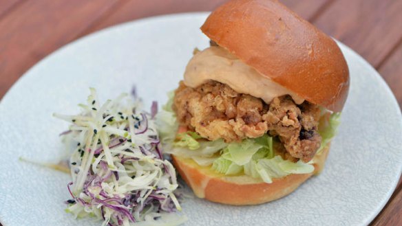 Southern fried chicken burger.