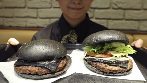 Black to the future: The Kuro Diamond burger from Burger King in Japan.
