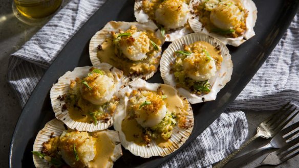 Scallops in the half shell will give a restaurant-style vibe to your next special dinner.