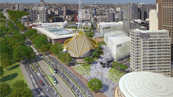 18,000 square metres of new and renewed public space and make it easier for pedestrians to get from Southbank to St Kilda Road.