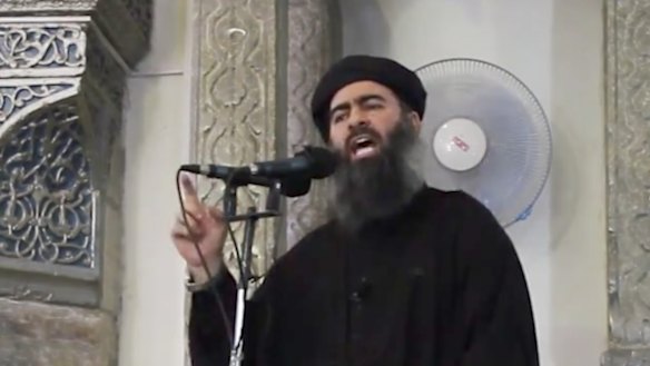 Abu Bakr al-Baghdadi, pictured in July 2014, has made his first public statement in seven months.