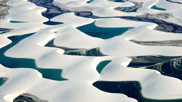 Lencois Maranhenses lagoons in Brazil.