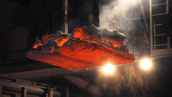 Aluminium smelting uses huge amounts of electricity.