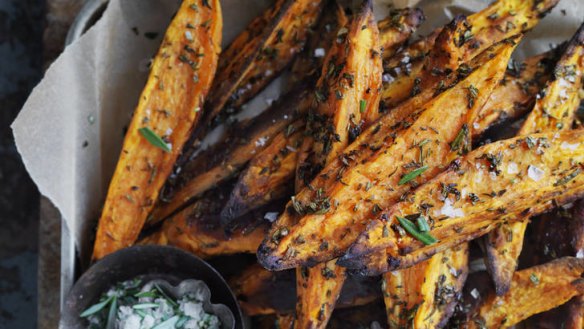 Food. Neil Perry's sweet potato wedges.
 SMH GOOD WEEKEND Picture by WILLIAM MEPPEM
 GW120922