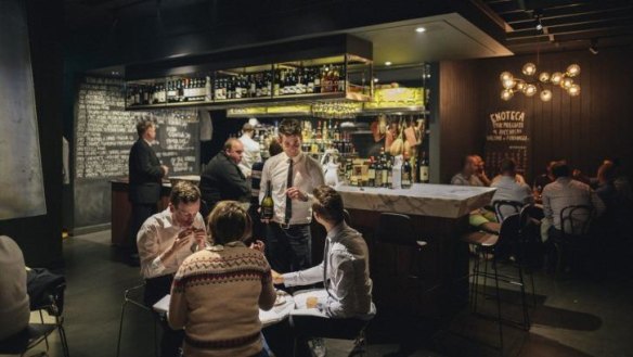 Bacaro, the wine bar at Italian and Sons in Braddon.