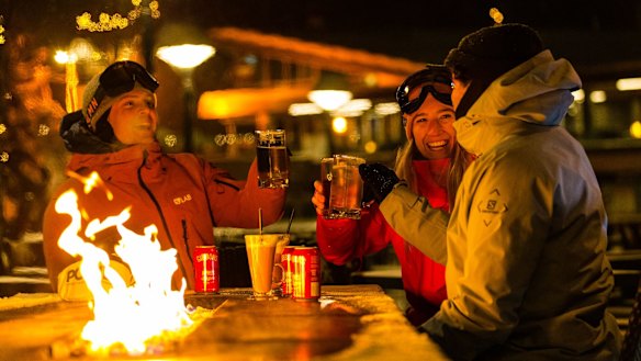  Kick off your après-ski festivities fireside in Whistler Village.