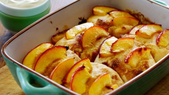 Delightful alternative: Caramelised nectarine scones.