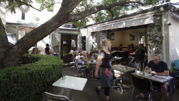 Inner west allure: Envy Deli Cafe's spacious courtyard.