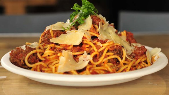Hearty: Spaghetti and meatballs.