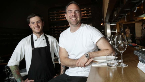 Chef Malcolm Hanslow and owner Gus Armstrong of Eightysix.