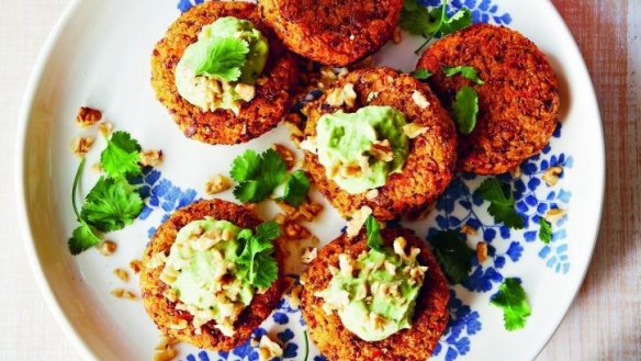 Protein boost: Sweet potato and quinoa patties.