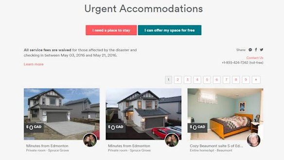Properties were listed for free in Canada during the recent wildfires.