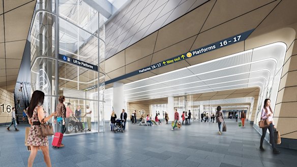 An artists impressions of Central Station. 