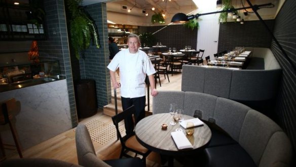 Clever menu: Chef James Metcalfe at the revamped Bellevue Hotel in Paddington.